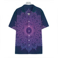 Purple Trippy Mandala Print Hawaiian Shirt
