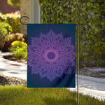 Purple Trippy Mandala Print House Flag