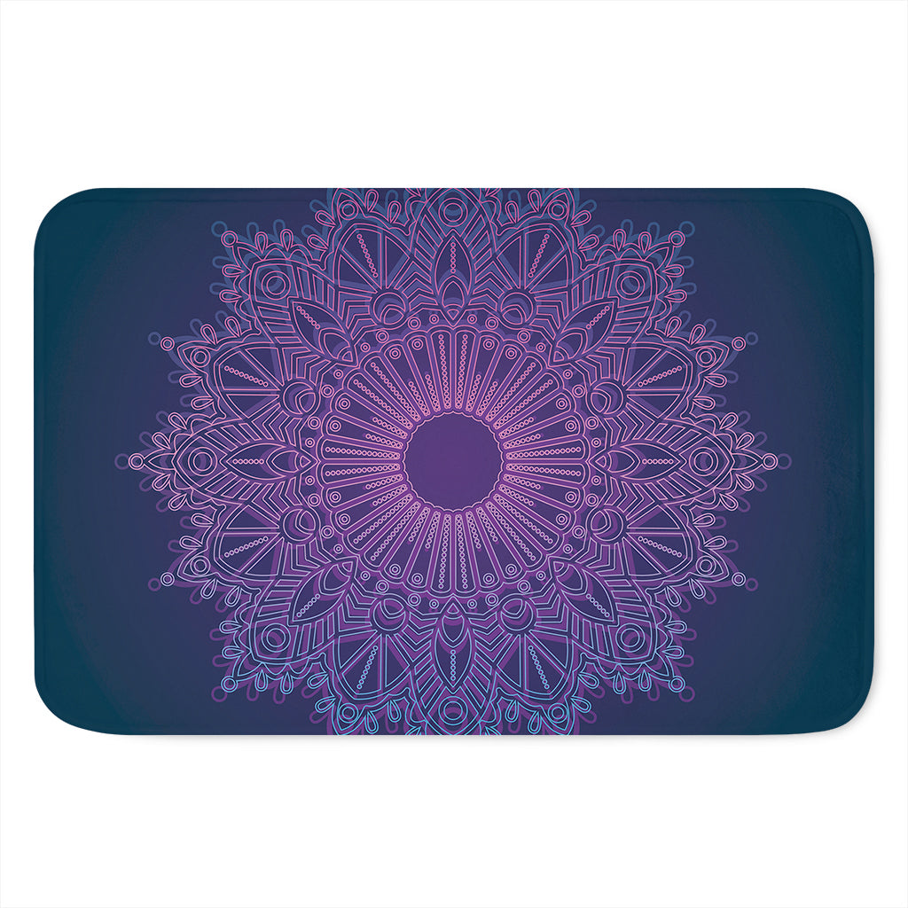 Purple Trippy Mandala Print Indoor Door Mat