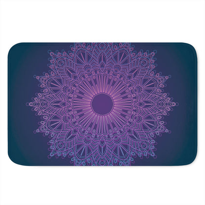 Purple Trippy Mandala Print Indoor Door Mat