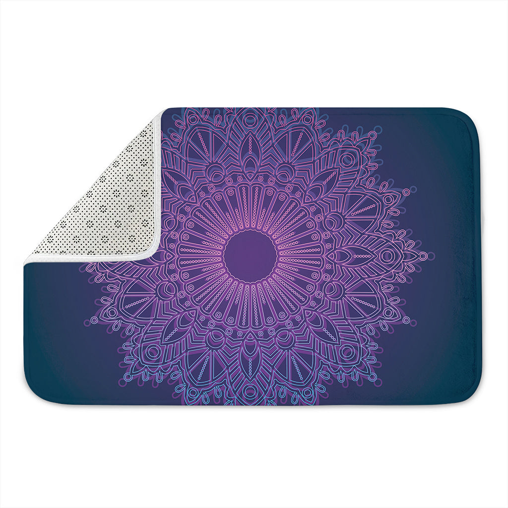 Purple Trippy Mandala Print Indoor Door Mat