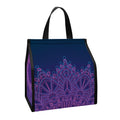 Purple Trippy Mandala Print Insulated Lunch Tote