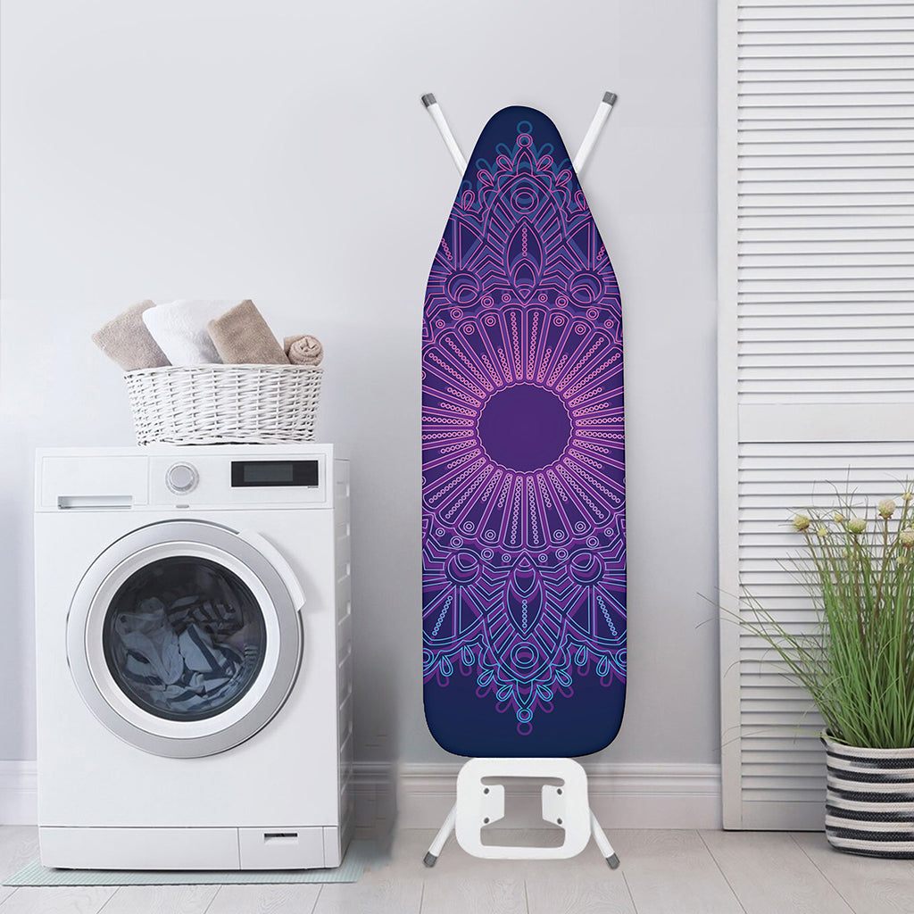 Purple Trippy Mandala Print Ironing Board Cover