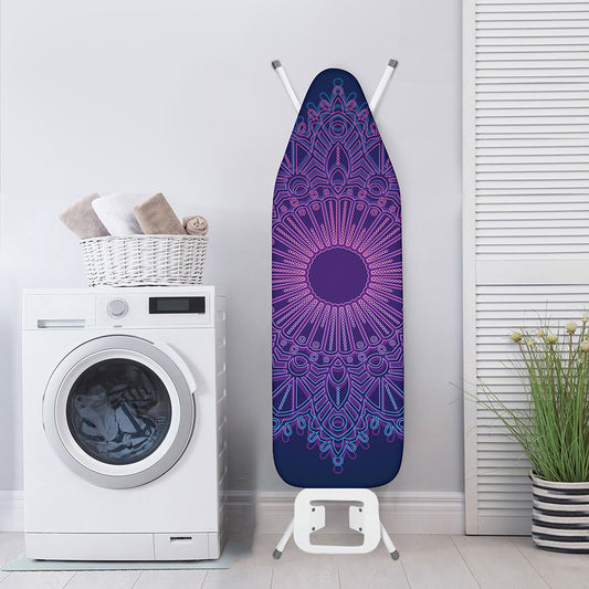 Purple Trippy Mandala Print Ironing Board Cover