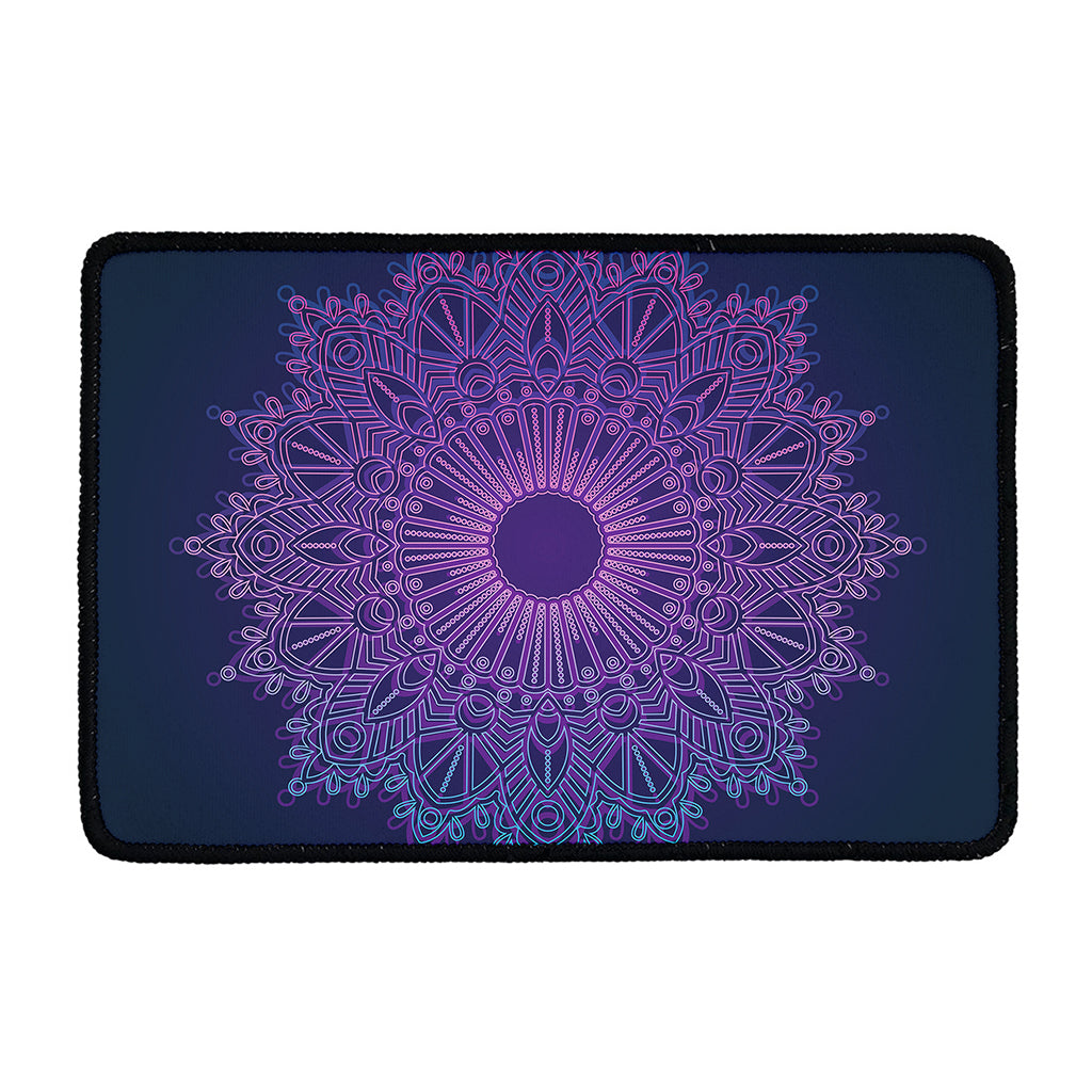 Purple Trippy Mandala Print Kitchen Mat