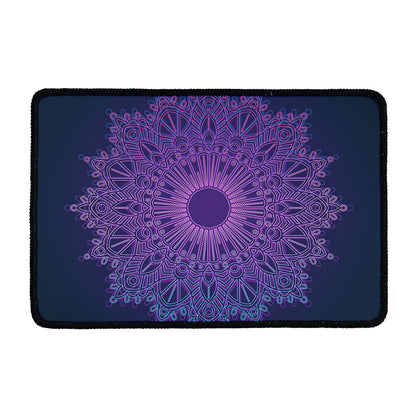 Purple Trippy Mandala Print Kitchen Mat