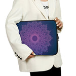 Purple Trippy Mandala Print Laptop Sleeve