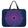 Purple Trippy Mandala Print Laptop Sleeve With Handle