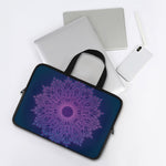Purple Trippy Mandala Print Laptop Sleeve With Handle