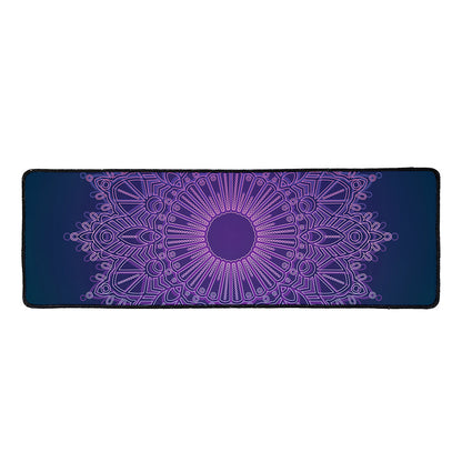 Purple Trippy Mandala Print Long Kitchen Mat