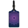Purple Trippy Mandala Print Luggage Tag