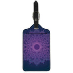 Purple Trippy Mandala Print Luggage Tag