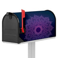 Purple Trippy Mandala Print Mailbox Cover