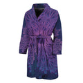 Purple Trippy Mandala Print Men's Bathrobe