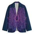 Purple Trippy Mandala Print Men's Blazer