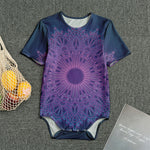 Purple Trippy Mandala Print Men's Bodysuit