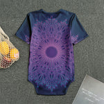 Purple Trippy Mandala Print Men's Bodysuit