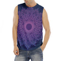 Purple Trippy Mandala Print Men's Fitness Tank Top