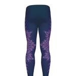 Purple Trippy Mandala Print Men's leggings
