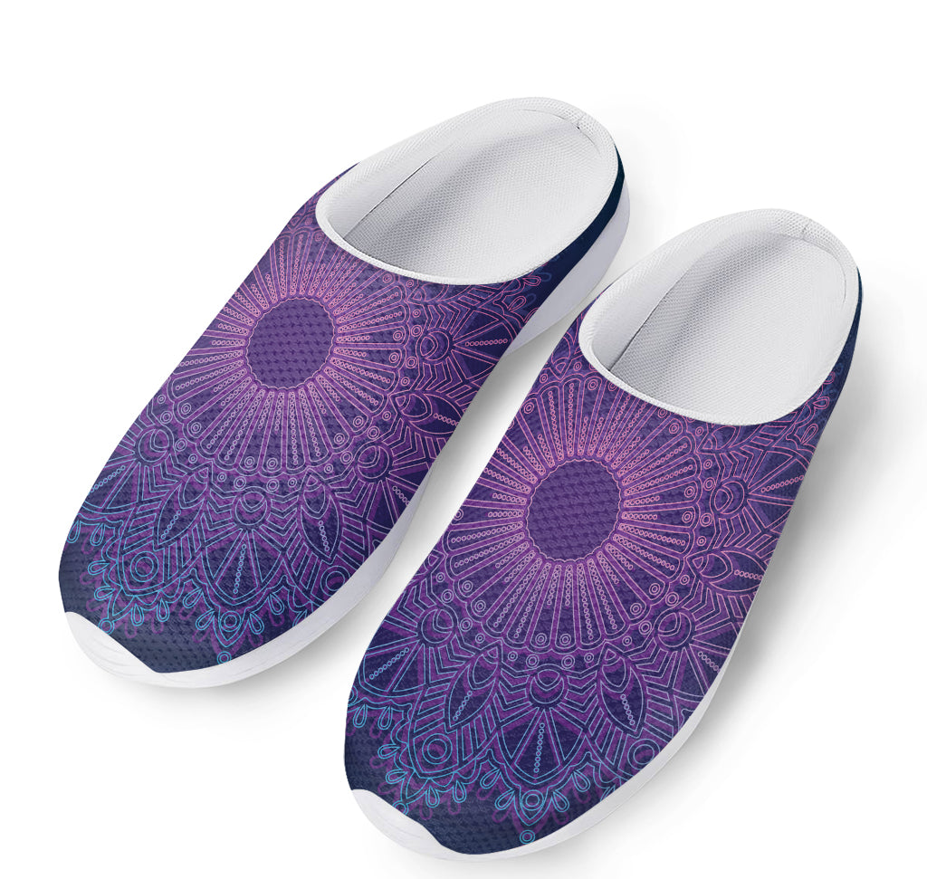 Purple Trippy Mandala Print Mesh Casual Shoes