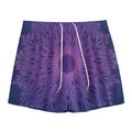 Purple Trippy Mandala Print Mesh Shorts
