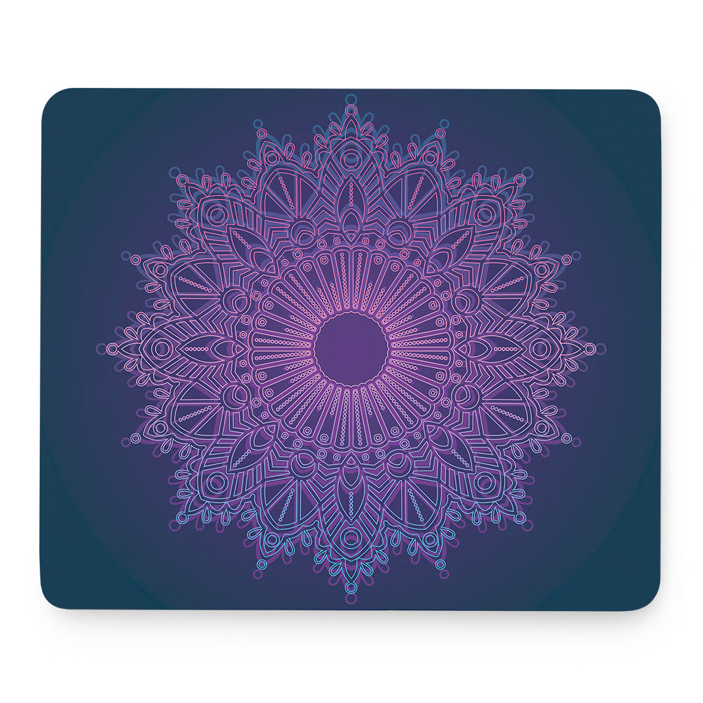 Purple Trippy Mandala Print Mouse Pad