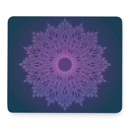 Purple Trippy Mandala Print Mouse Pad