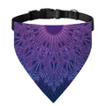 Purple Trippy Mandala Print Over The Collar Dog Bandana