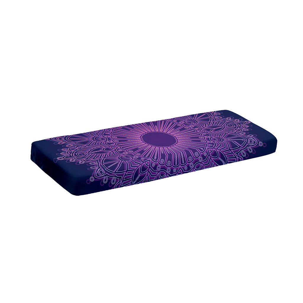 Purple Trippy Mandala Print Piano Keyboard Cover