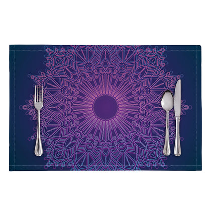 Purple Trippy Mandala Print Placemat