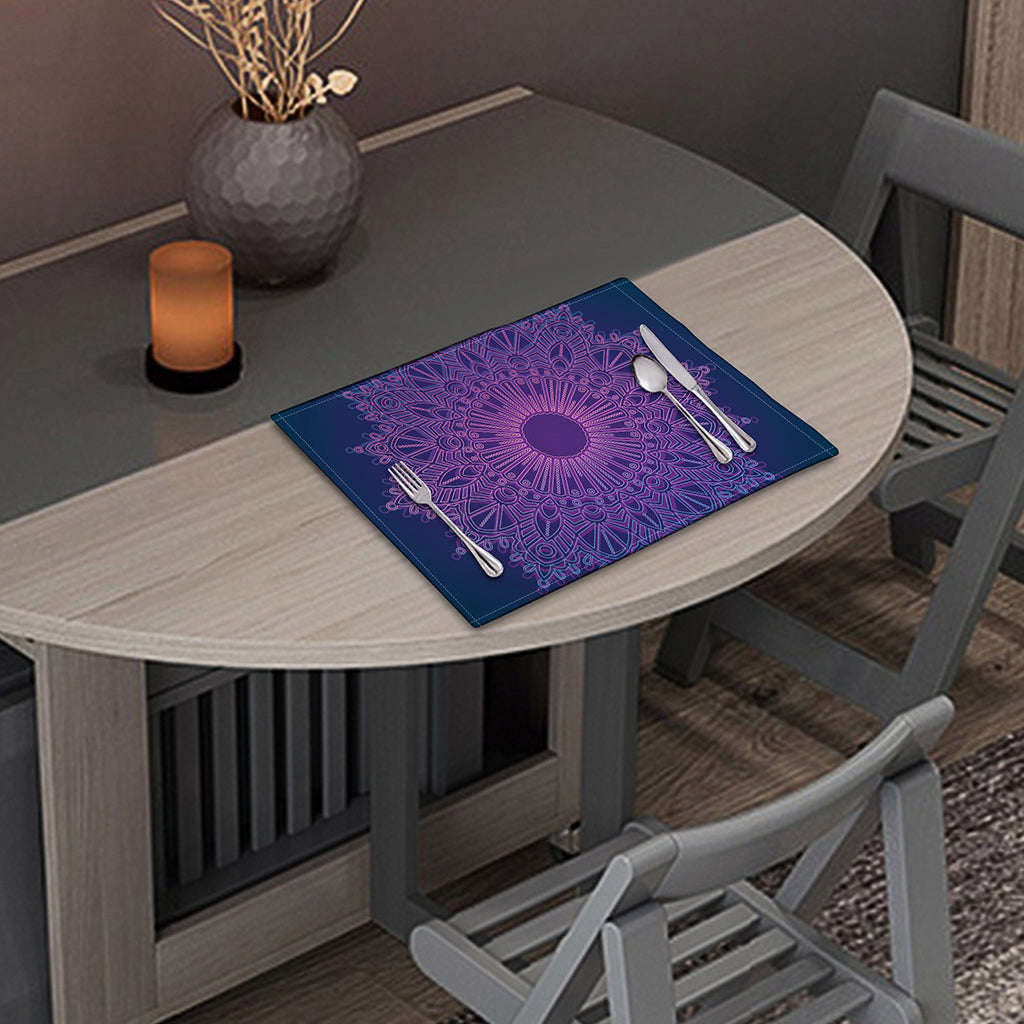 Purple Trippy Mandala Print Placemat