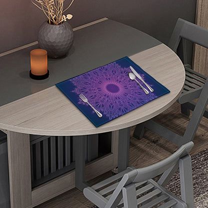 Purple Trippy Mandala Print Placemat