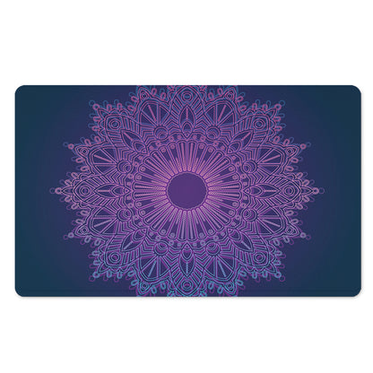 Purple Trippy Mandala Print Polyester Doormat