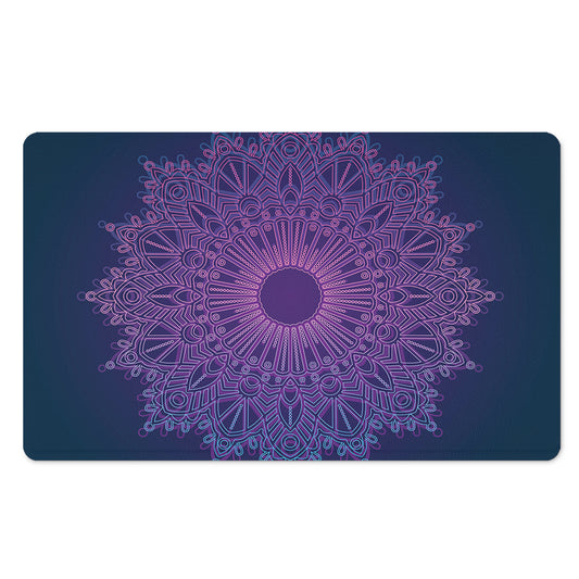 Purple Trippy Mandala Print Polyester Doormat