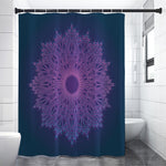 Purple Trippy Mandala Print Premium Shower Curtain