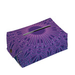Purple Trippy Mandala Print Rectangle Tissue Box Cover