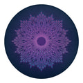 Purple Trippy Mandala Print Round Blanket