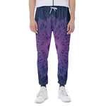 Purple Trippy Mandala Print Scuba Joggers