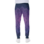 Purple Trippy Mandala Print Scuba Joggers