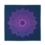 Purple Trippy Mandala Print Silk Bandana