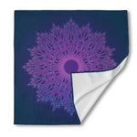 Purple Trippy Mandala Print Silk Bandana