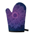 Purple Trippy Mandala Print Single Oven Mitt
