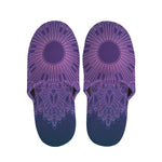 Purple Trippy Mandala Print Slippers