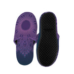 Purple Trippy Mandala Print Slippers