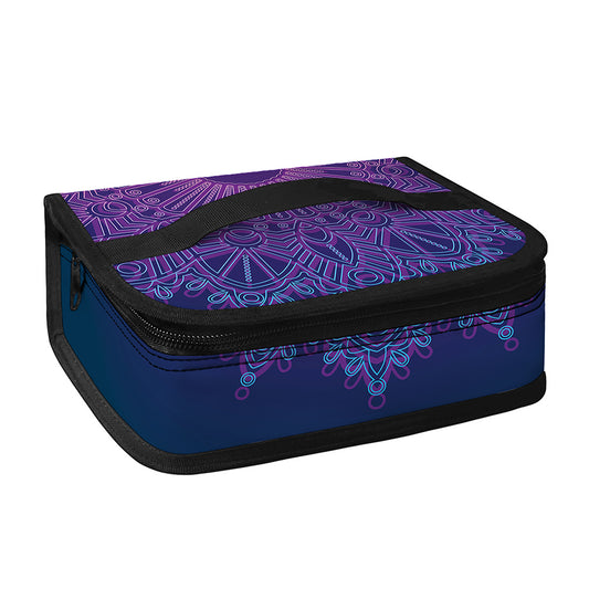 Purple Trippy Mandala Print Small Lunch Bag
