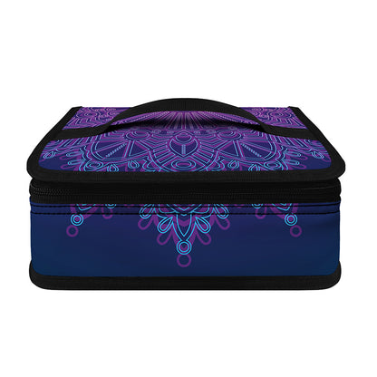 Purple Trippy Mandala Print Small Lunch Bag