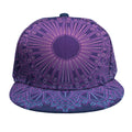Purple Trippy Mandala Print Snapback Cap