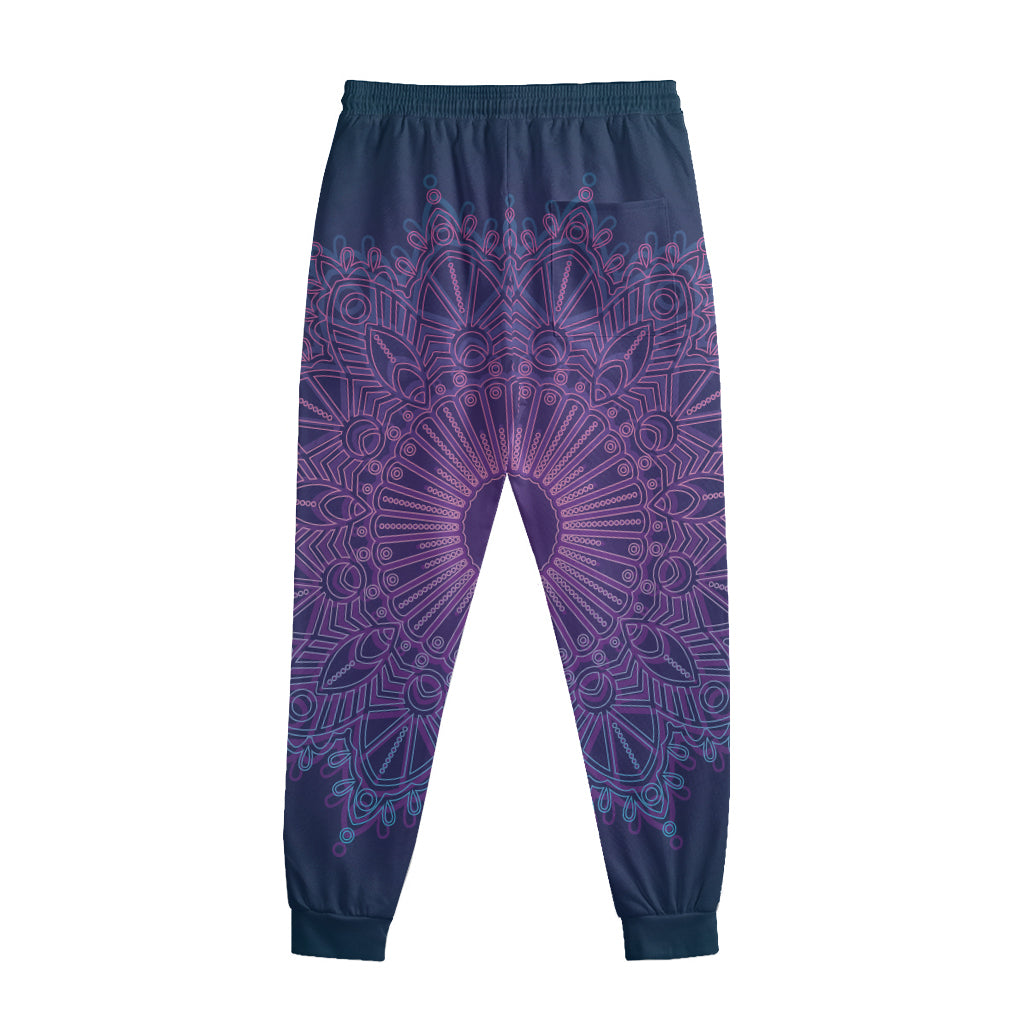 Purple Trippy Mandala Print Sweatpants