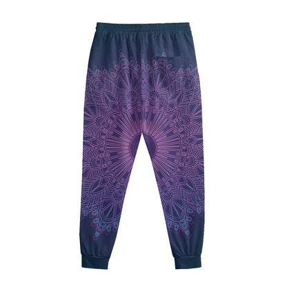 Purple Trippy Mandala Print Sweatpants