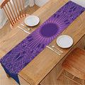 Purple Trippy Mandala Print Table Runner